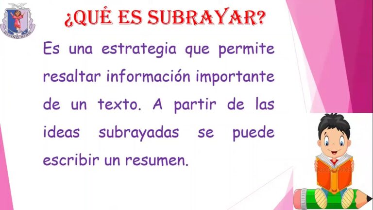 Ense&ntilde;ando a Subrayar Ideas a los Ni&ntilde;os