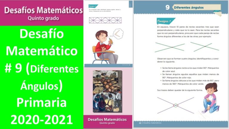 Desaf&iacute;os Matem&aacute;ticos de &Aacute;ngulos y Rectas para Ni&ntilde;os de Primaria